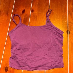 flx maroon workout too with sports bra inside